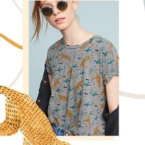 Anthropologie Cheetah Tshirt